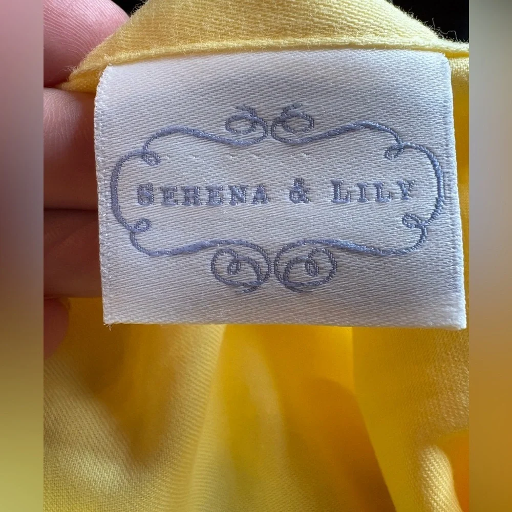 Serena & Lily ‘Isabel’ Embroidered Twin Duvet Cover | Yellow & White